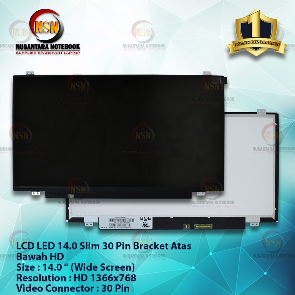 LED LCD Lenovo 14.0 Slim 30 Pin Lenovo Series G40-30 G40-45 G40-80 G40