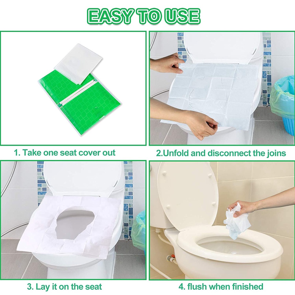 YGRETTE - IFITU PUBO Cover Dudukan Toilet Disposable Seat Cover 1 Pack ISI 10PCS LARUT DIAIR BIO DEGRADABLE DISSOLVEABLE IN WATER LARUT DI AIR