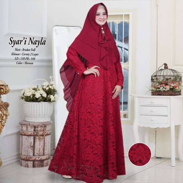 NAYLA SYARI GAMIS SYARI SET KUALITAS BAGUS