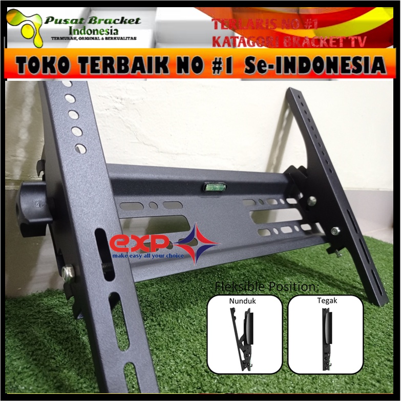 Bracket TV LG 21&quot; s/d 40&quot; waterpass GARANSI 100% COCOK!!! IMPORT QUALITY