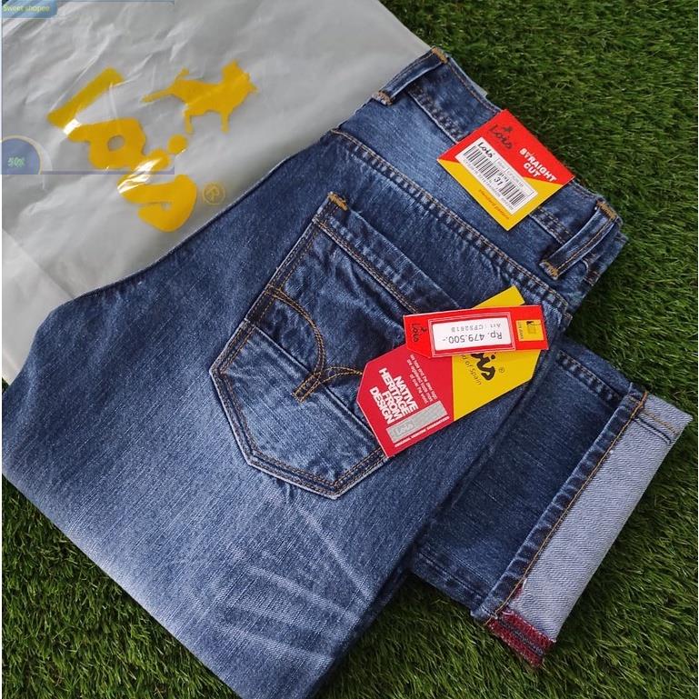 ∋♀Celana Jeans Lois Original Pria 28 34 Panjang Terbaru - Jins Lois Cowok Asli 100% Premium
