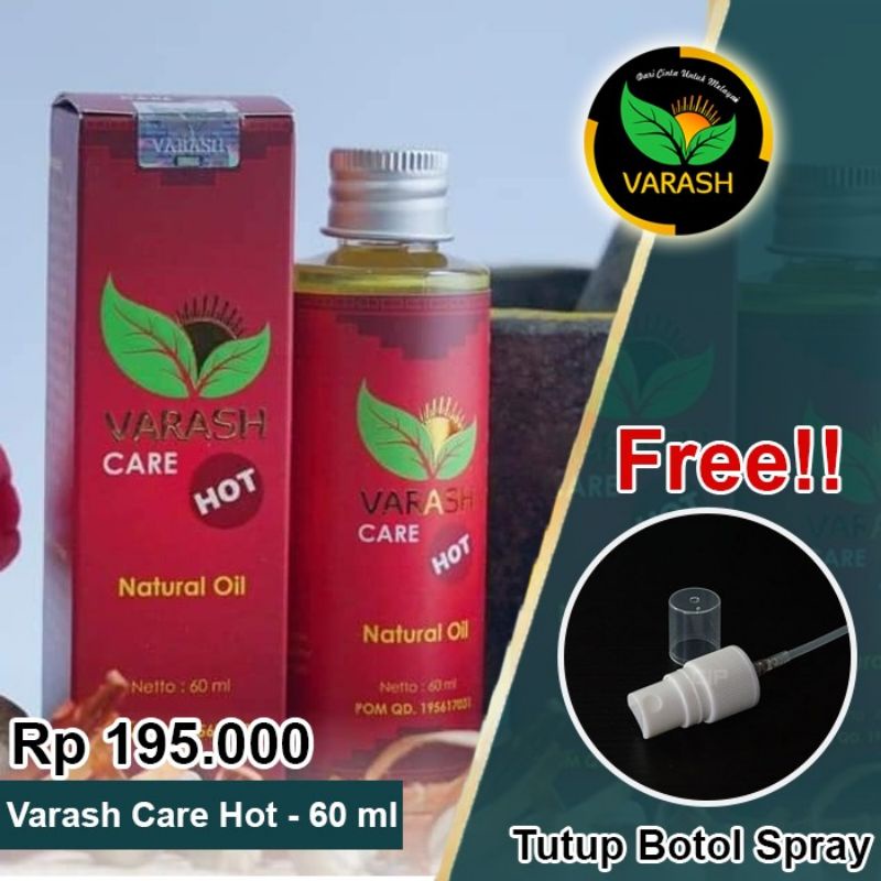 Varash care hot 60 ml original free tutup botol