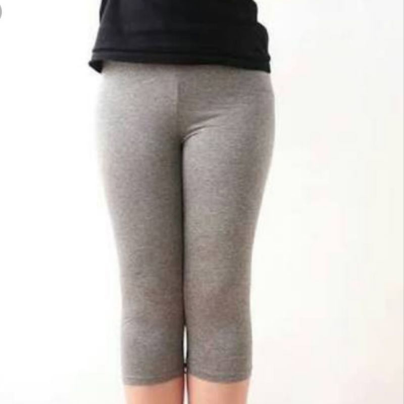 Celana legging pendek wanita 3/4 all size &amp; jumbo bahan kaos rayon