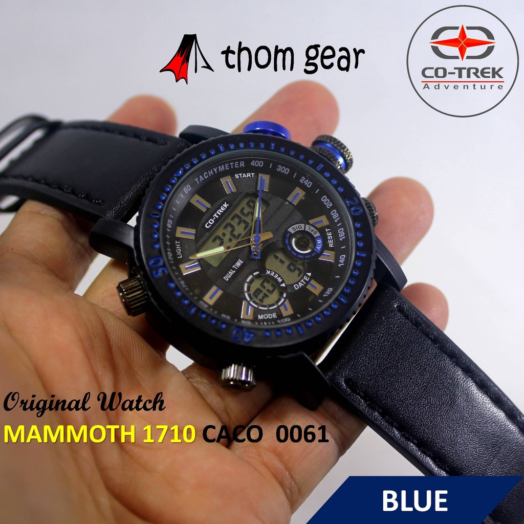 Thomgear Jam Tangan Cotrek Co Trek Co-Trek Mammoth Survival 550 CACO 0061 Pria Sport Adventure Military Tactical Olahraga Analog Digital Strap Kulit Asli Genuine Leather Thomgear Paiton Probolinggo