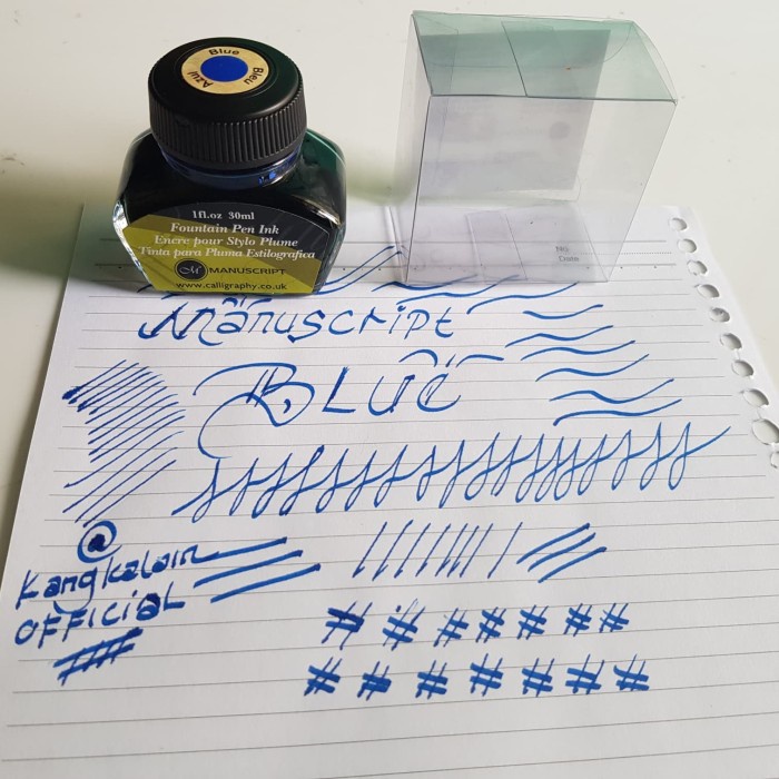 

Sale!!! New..Tinta Manuscript Ink Blue.For Fountain Pen .Pena Kaligrafi Bergaransi
