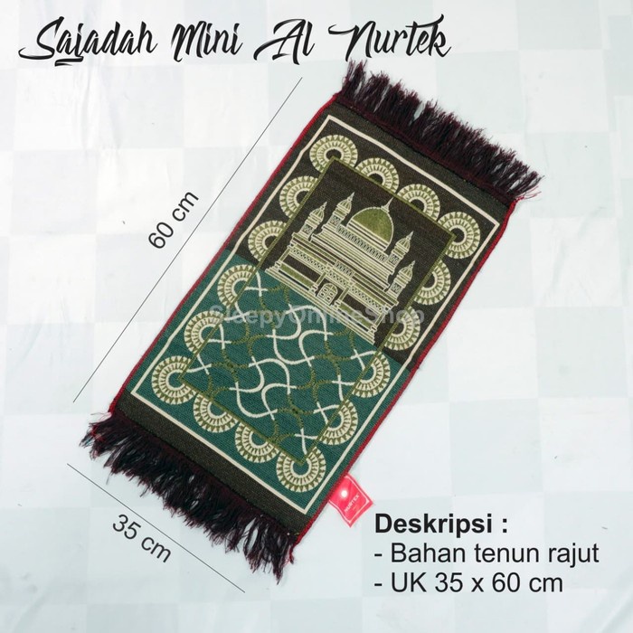 sajadah nurtex mini chenil sajadah turki kecil