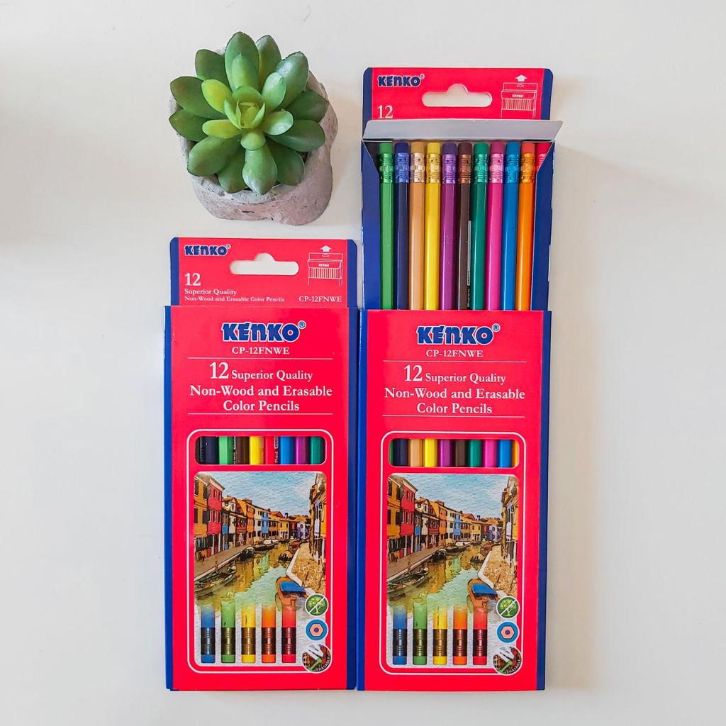 

Pensil Warna Kenko 12 Erasable Color Pencils / 12 Pensil Warna