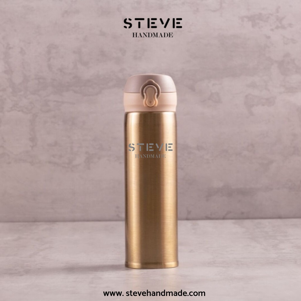 Botol minum stainless termos vacuum tumbler travel mug TM0308 Gold