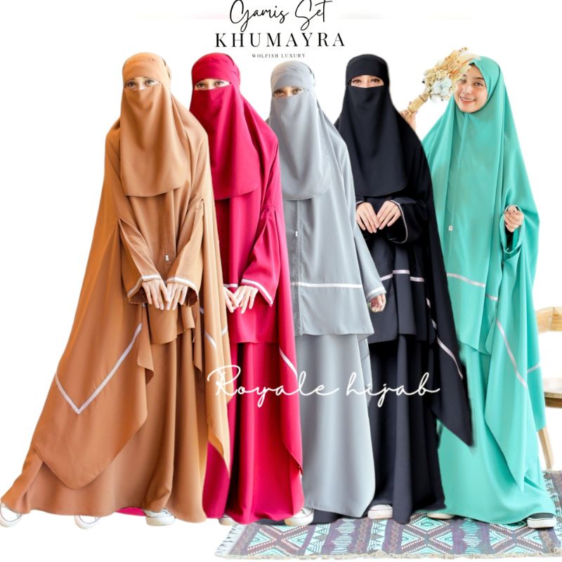 Khumayra syari|gamis cadar|gamis sunnah|gamis niqob|gamis syari|ori royale