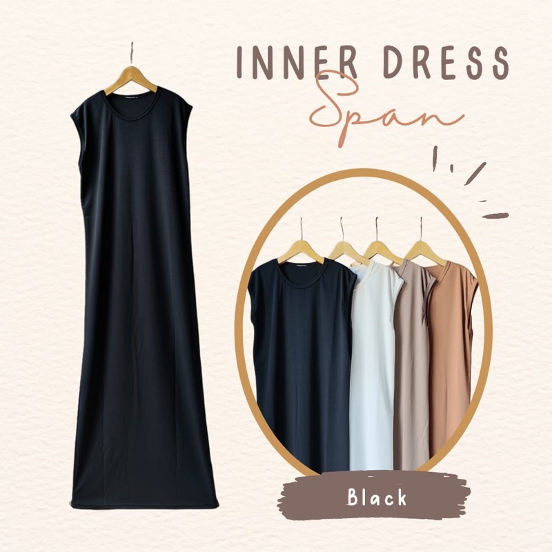 Inner Dress Span/Dalaman Gamis Model Span/Inner Jersey