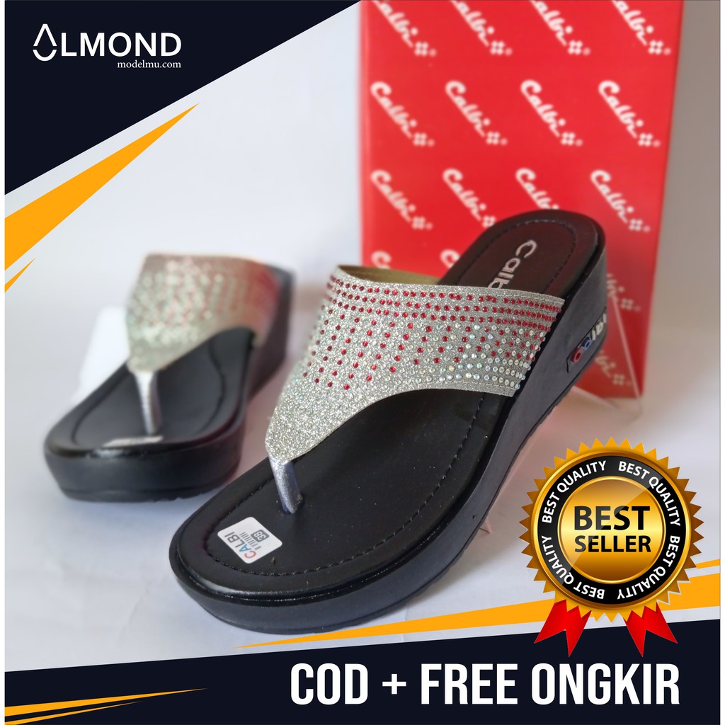SANDAL WANITA WEDGES CALBI HAK 5CM MODEL TERBARU-8