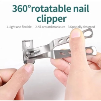 alat potong kuku anti karat gunting kuku 360° nail clipper manicure nail art