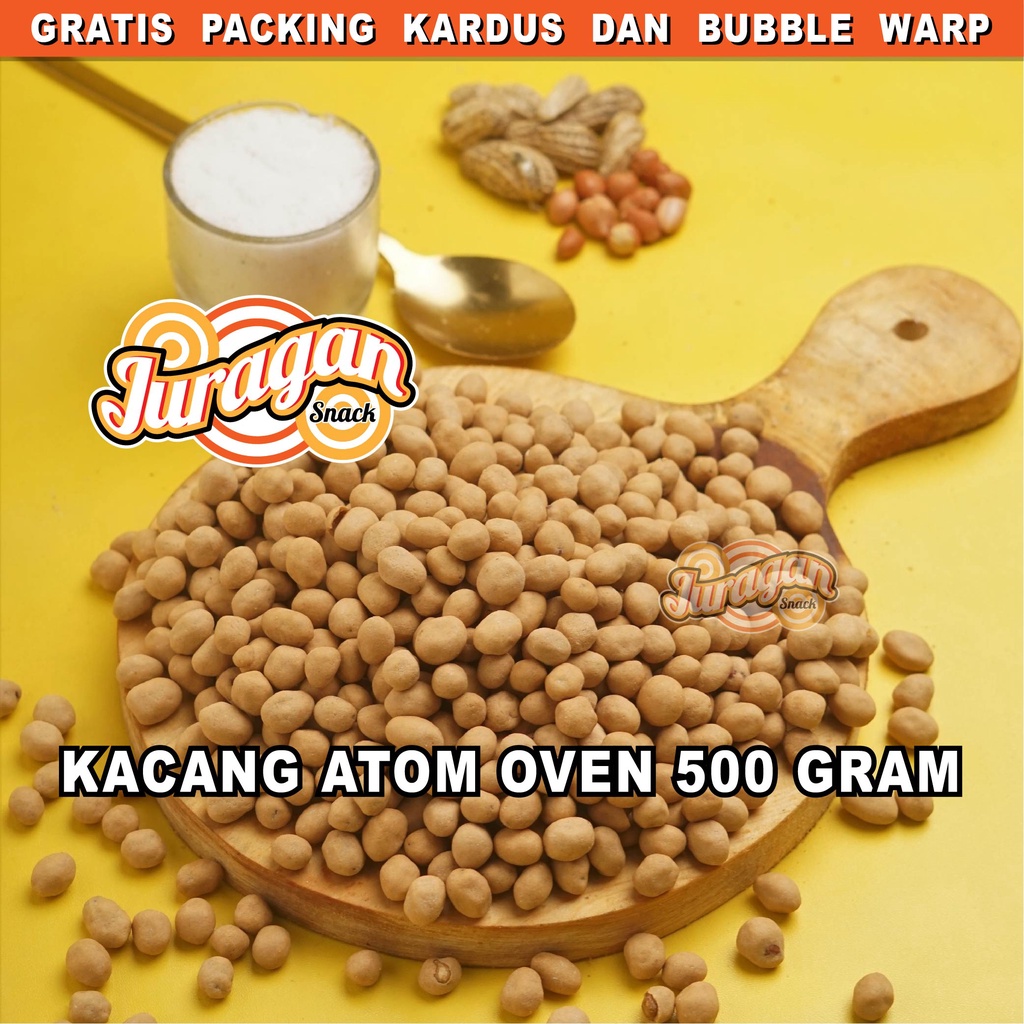 KACANG ATOM OVEN 500 gram snack kiloan makanan ringan jajanan cemilan camilan manis gurih murah