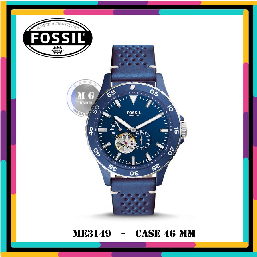 Jam Tangan Pria Fossil Original ME3149 Crewmaster Sport Automati MURAH