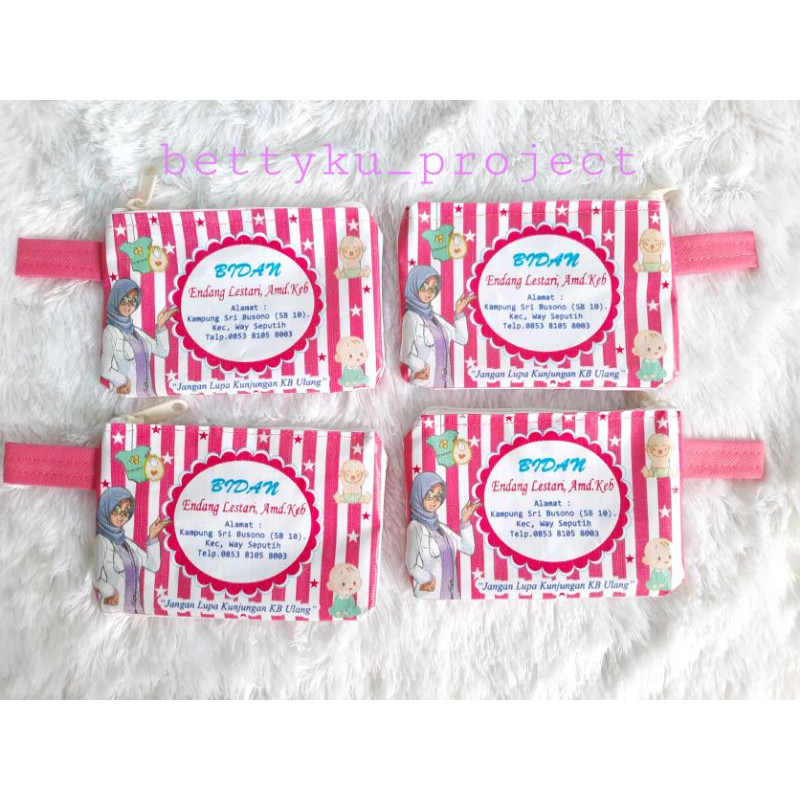 DOMPET KB - DOMPET BIDAN -DOMPET SOUVENIR BIDAN - DOMPET SOUVENIR CUSTOM NAMA - SOUVENIR PERNIKAHAN