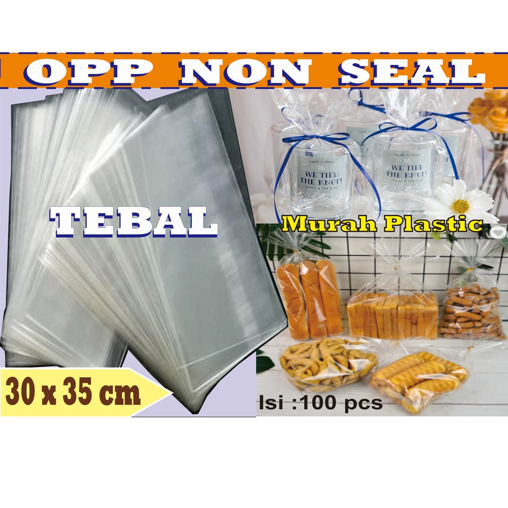 Plastik OPP TEBAL TANPA LEM/SEAL 30 x 35 cm