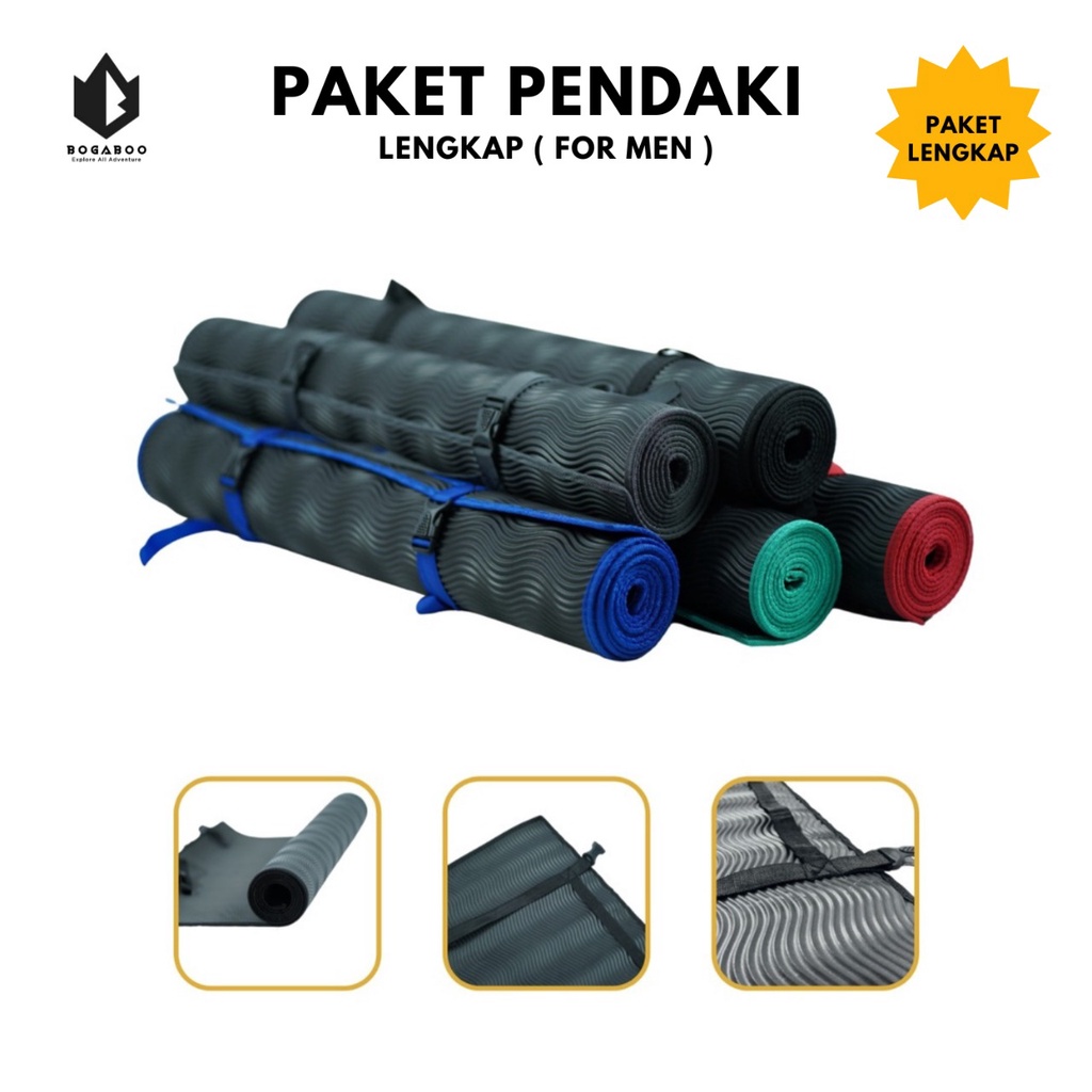 Paket Pendaki Lengkap - Paket Alat Camping - Paket Lengkap Naik Gunung Pria