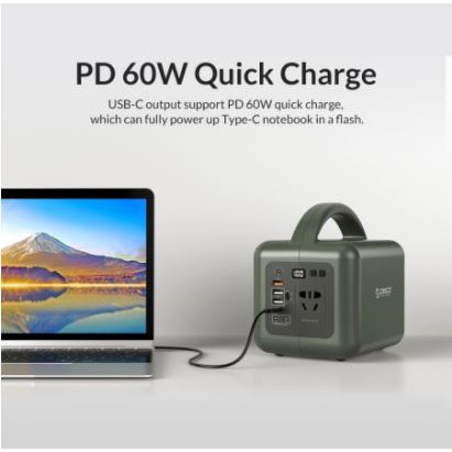 Power bank station orico 39000mah portable Usb-A Qc 3.0 Type-c pd Dc Ac led light 150w pb120-1a4u powerbank