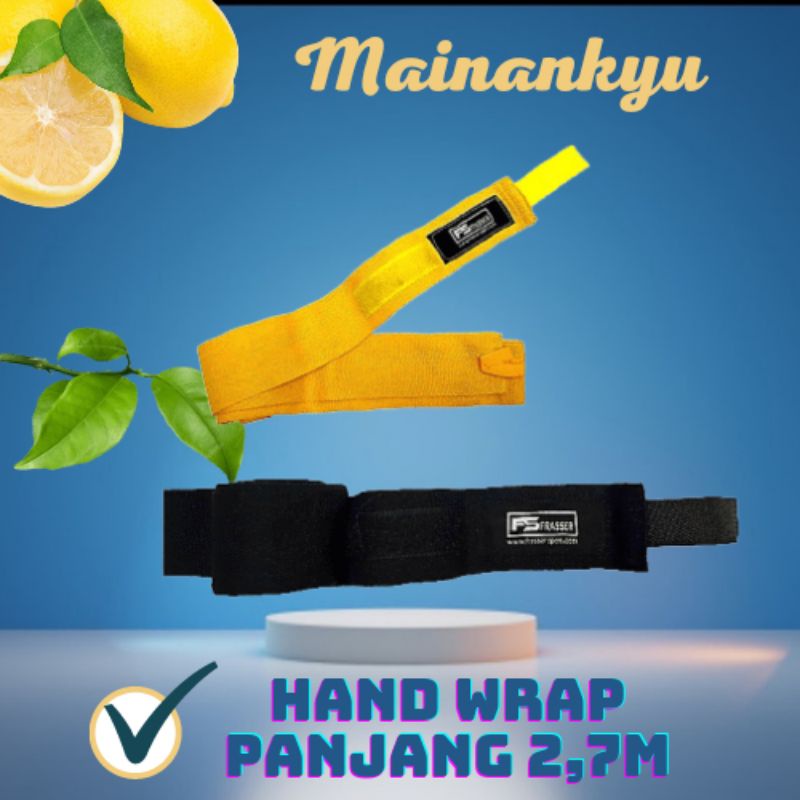 (MAINANKYU) handwrap hand wrap muay thai frasser 2.7 meter isi 2