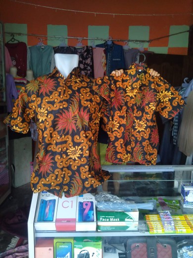 Batik Couple Keluarga - Sania Ruffle Batik Couple Ori Standar & Jumbo - Batik Pekalongan