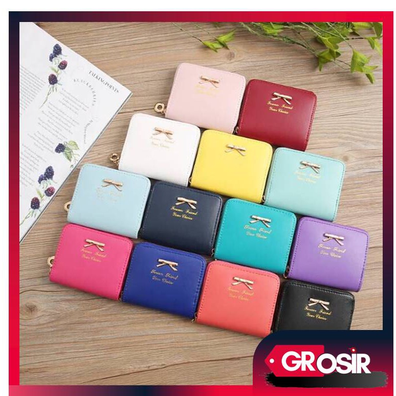 Grosir D013 Dompet  Wanita Uang Kecil  Ribbon Dompet  