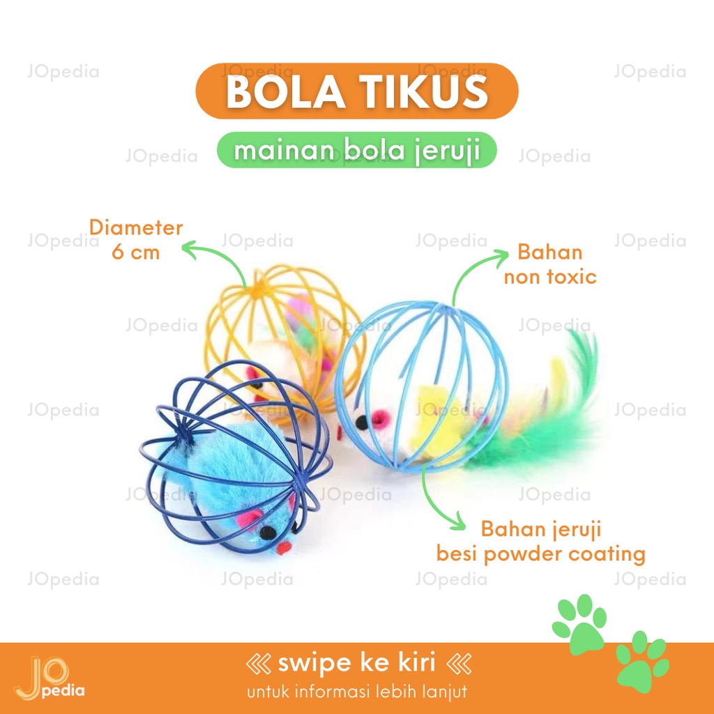 BOLA TIKUS JERUJI Mainan Kucing Anjing Gigit Dog Cat Toy