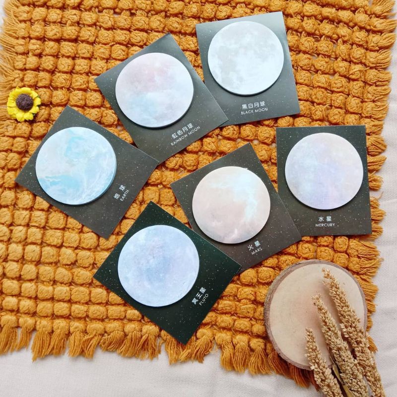 

STICKY NOTES GALAXY ROUND A | STICKY NOTES BENTUK PLANET UNIK