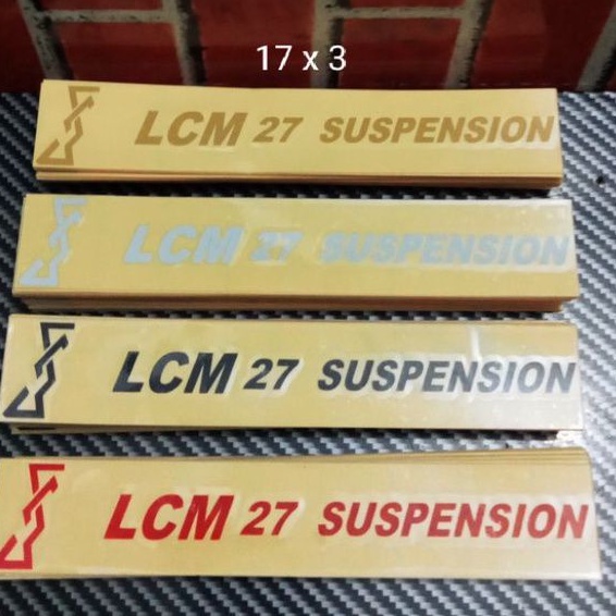 STICKER Stiker SHOCK DEPAN LCM 27 SUSPENSION CUTTING