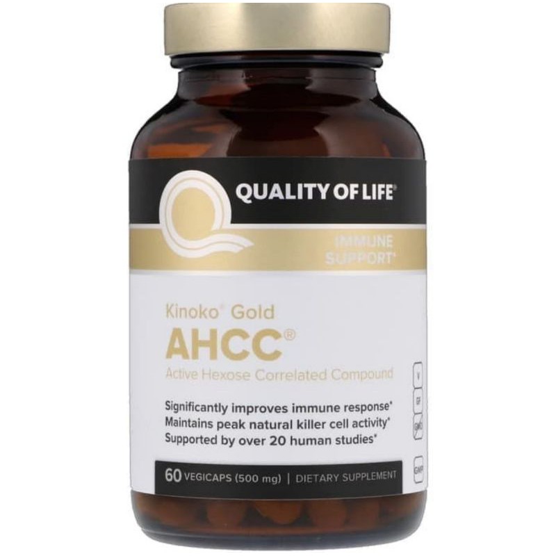 Quality of Life Labs, Kinoko Gold AHCC, Immune Support, 500mg, 60 Caps
