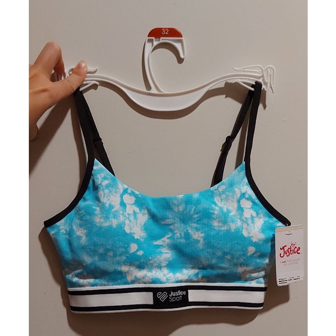 justice sport bra tie dye 100% new original