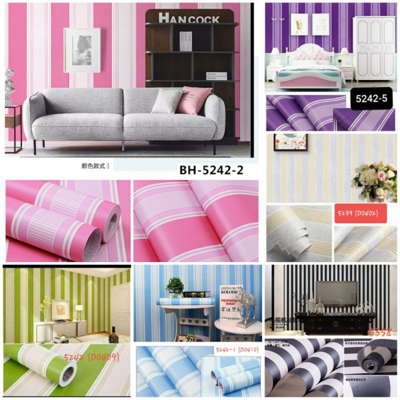Wallpaper sticker garis/wall sticker garis/stiker dinding/wallpaper dinding/wall sticker papan