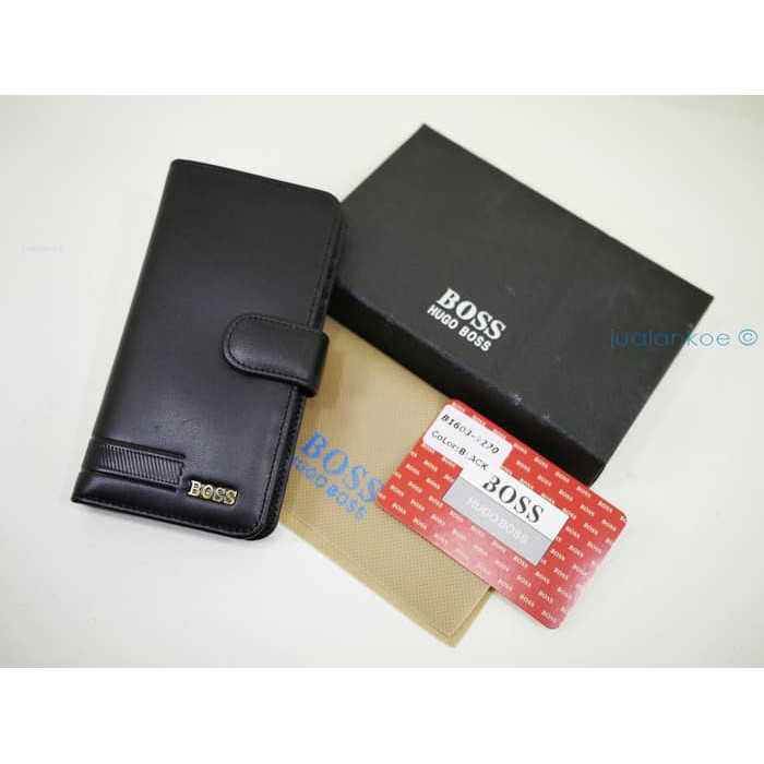 dompet kartu kulit import Hugo Boss B1603-9270 black