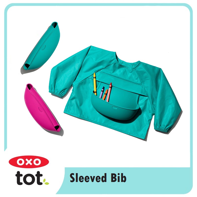 OXO Tot Sleeved Bib | Celemek Bayi | Perlengkapan Makan