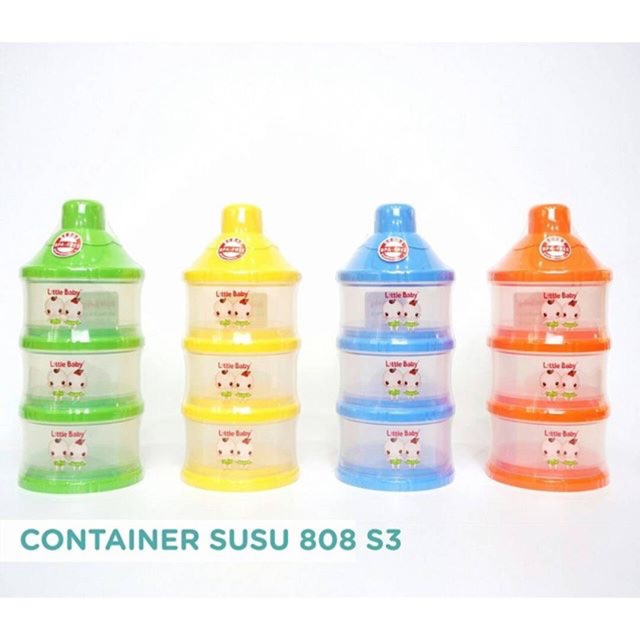 Little Baby Milk Powder Container/ Kontainer Tempat Susu Bubuk 3 Susun (808 S-3)