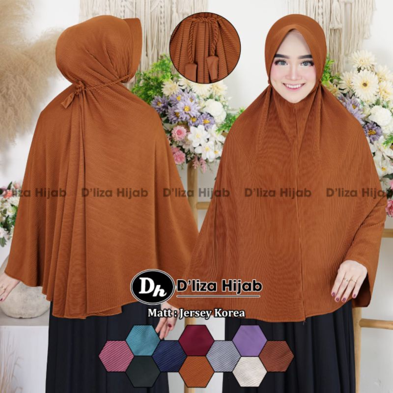 Jilbab jumbo plisket/Kerudung geblus jumbo