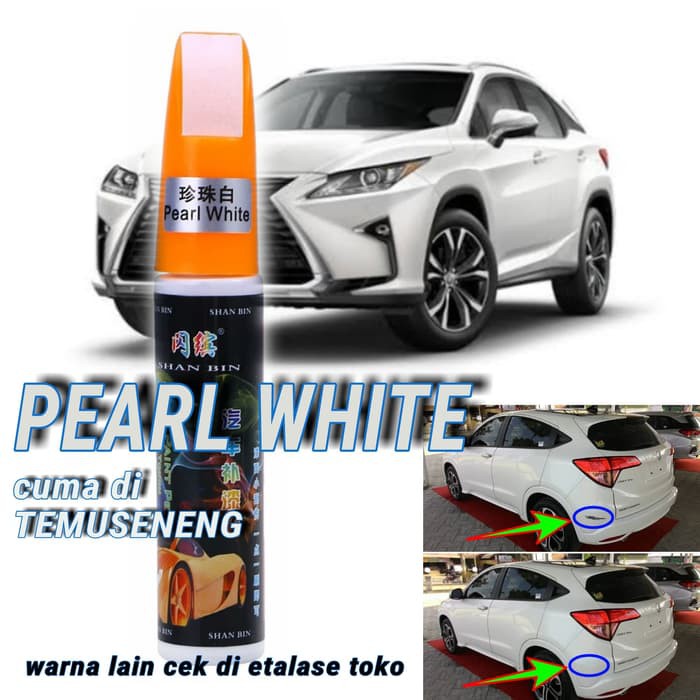 Pearl White Putih Mutiara Cat Mobil Penghilang Lecet Baret Gores Noda