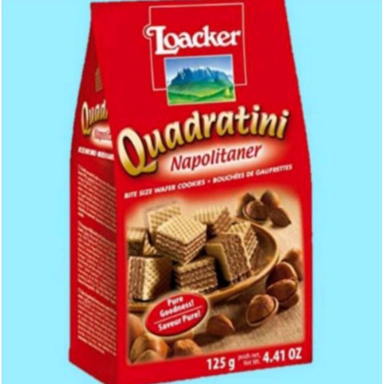 

Loacker Quadratini Napolitaner 125gr | wafer cookies Loacker Biskuit