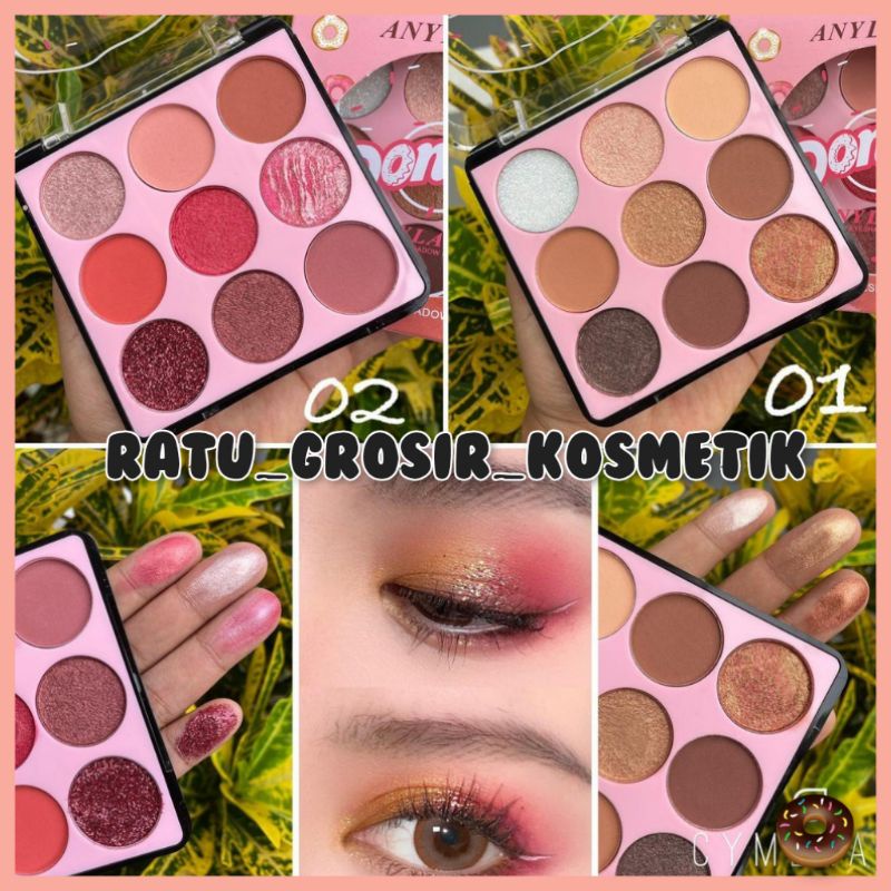 PROMO!!9 COLOR EYESHADOW PALETTE DONUTS ANYLADY NO.823