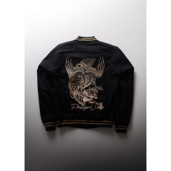 JAKET PHILLIPWORKS BLACK TIGER SUKAJAN ORIGINAL PHILLIP WORKS HEAVYWEIGHT SERIES