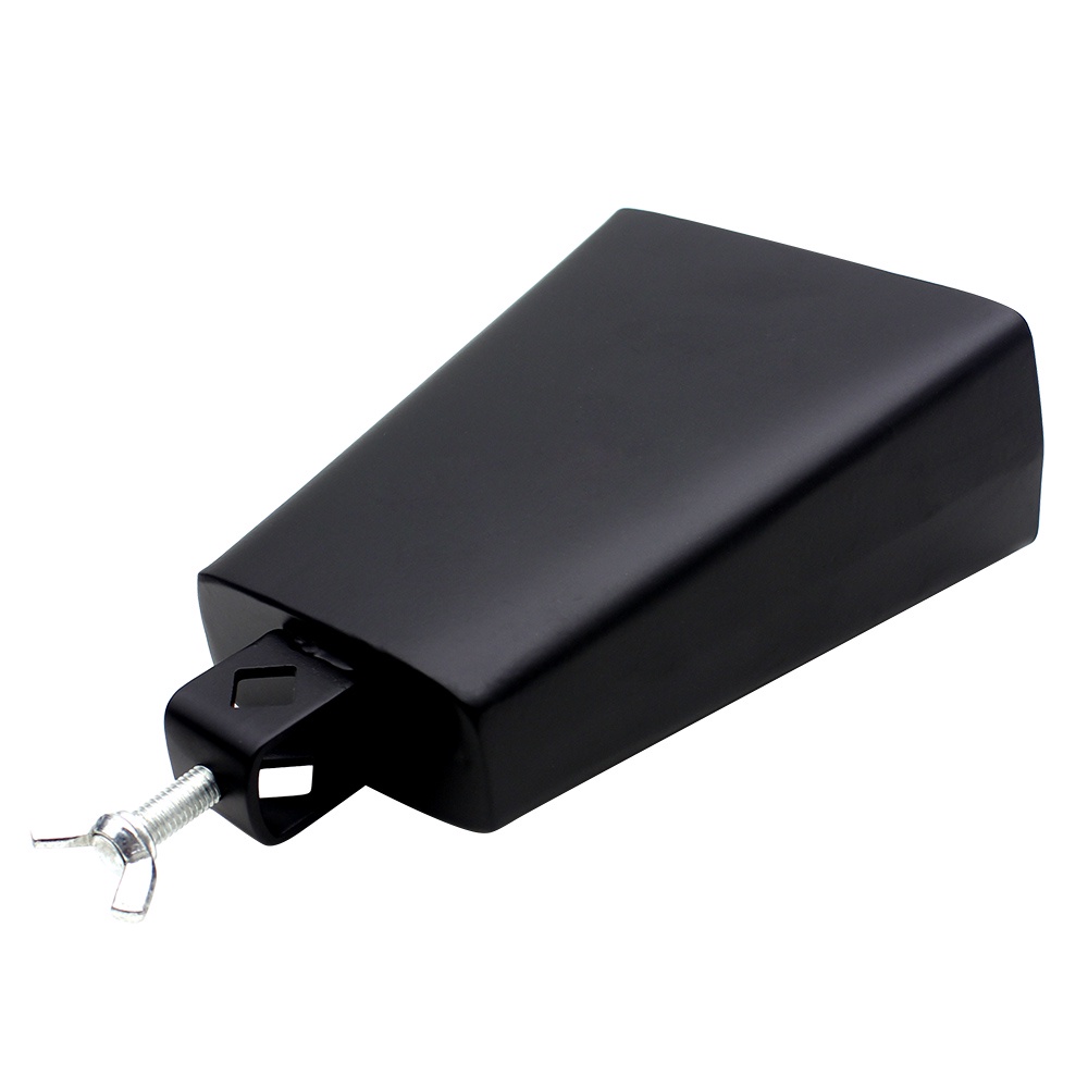 Alat Musik Perkusi Cattlebell Cowbell Bahan Metal Kuningan Warna Hitam Ukuran 6 Inci