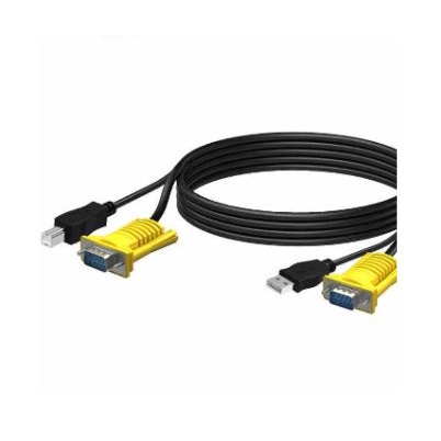 Cable kvm 3 meter Vga d-sub 15 pin Usb-B Usb-A 2.0 for keyboard video monitor mouse switch - kabel Kvm 3m