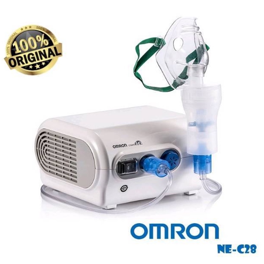 NEBULIZER OMRON NE-C28 ORIGINAL / NEBULIZER OMRON NE C25 ALAT UAP ASMA NEBULIZER / ALAT NEBUL OMRON Omron NE-C28 Compressor Nebulizer Alat Uap Terapi Pernafasan Asma NEC28 NE C28 C 28