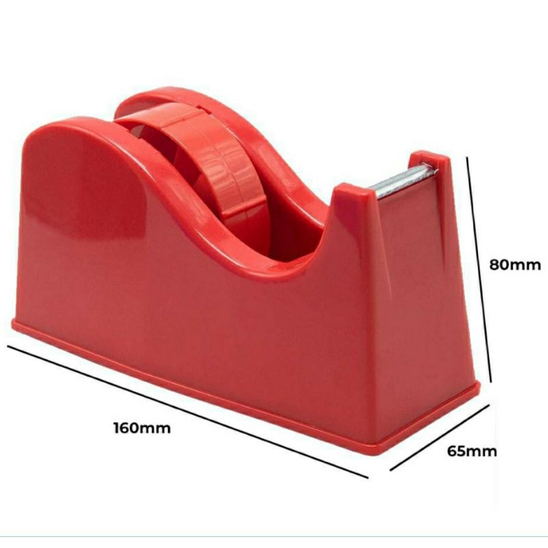 Tape Dispenser Alat Potong Isolasi 1 inch Tempat Solatip Duduk Besar