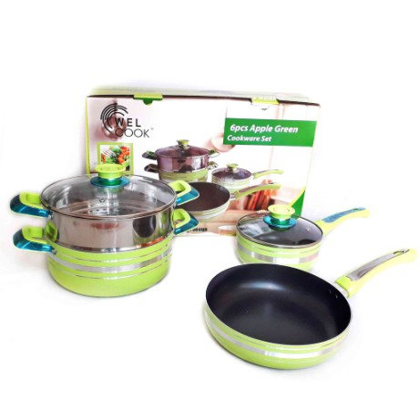 panci set 6 pcs welcook warna RANDOM