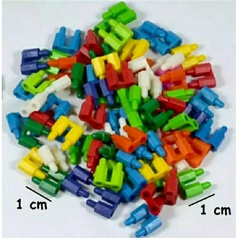 lego miniset jadul, maenan edukasi anak anak isi 100biji