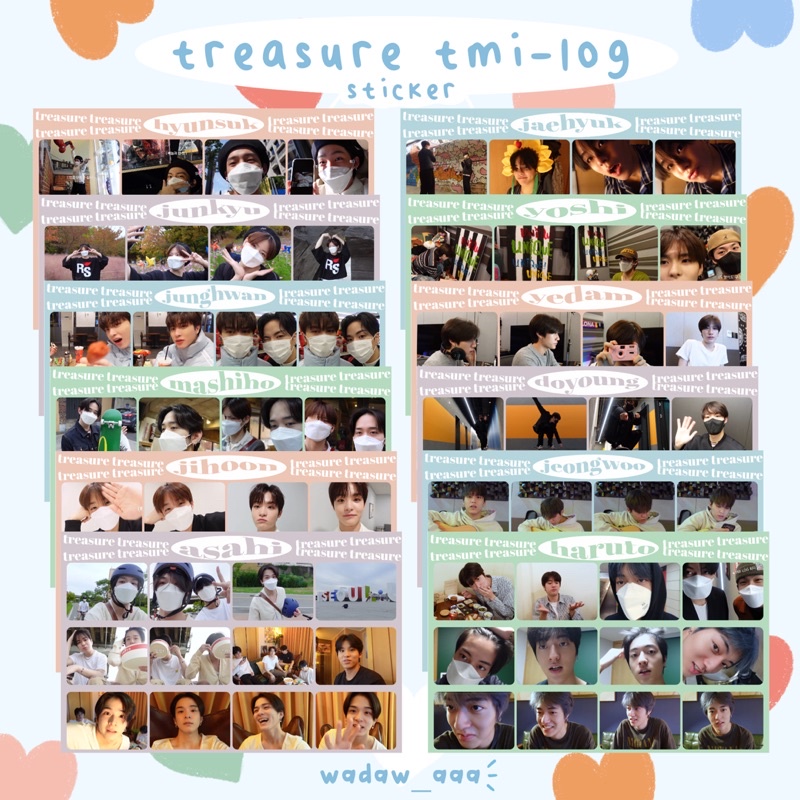 

Stiker treasure tmi log KISSCUT (udh dipotong) hyunsuk jihoon junkyu yoshi asahi jaehyuk mashiho yedam doyoung jeongwoo haruto junghwan teume trejo jikjin sticker gift pc kpop murah gemoy kado