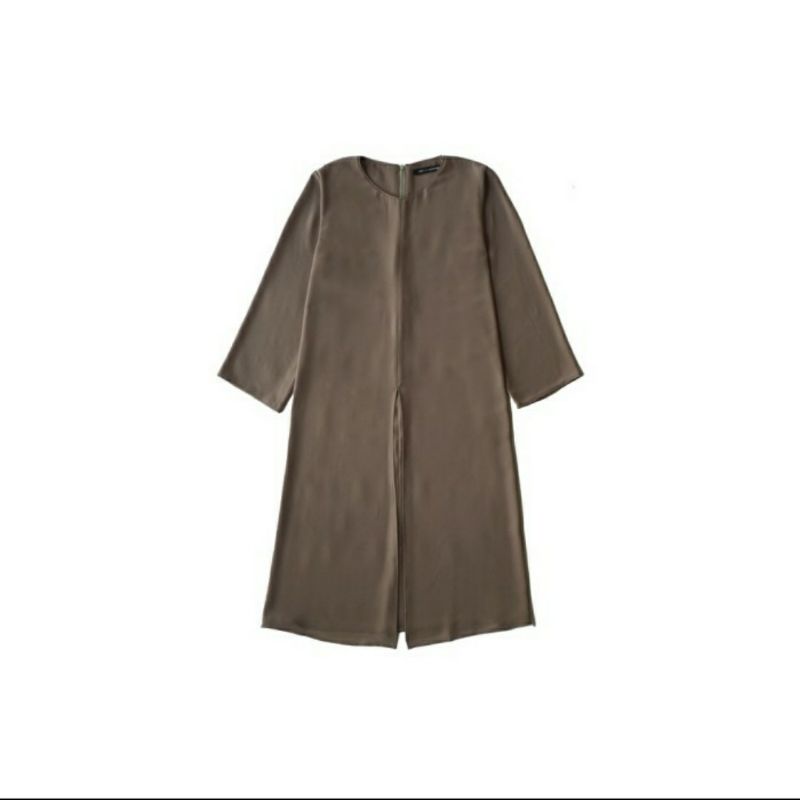 [NEW] THENBLANK x Ayudia  Summer Slit Dress LongSleeve  Choco All Size