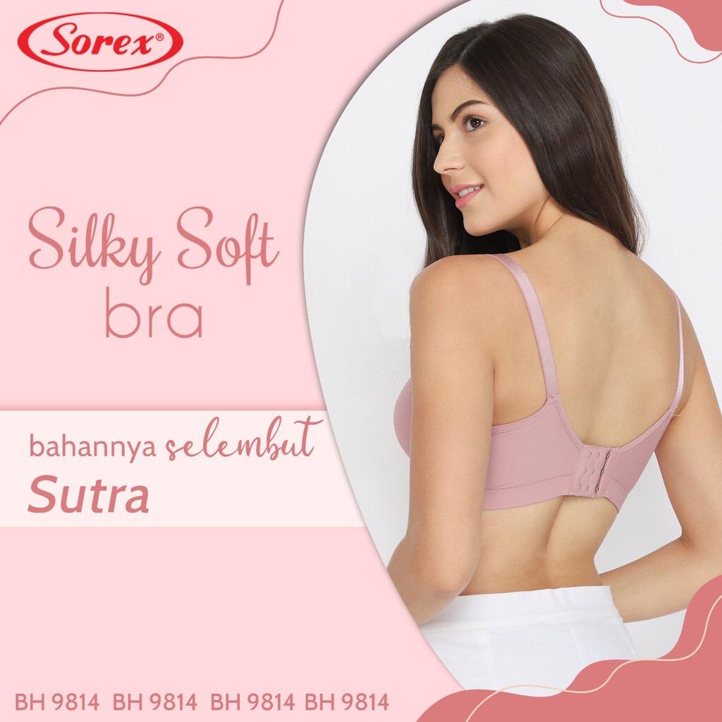 BRA BH 9814 SOREX BUSA TANPA KAWAT BH/BRA SOREX 9814 BRA WANITA SOREX - TANPA KAWAT BUSA TIPIS -CUP BESAR - SILKY SOFT SOREX -BH BRA PREMIUM-  (Cup B) Licin Silky Soft | Bra Busa Tipis Tanpa Kawat Full Cup SIZE 36 38 40 42 - ARA98STORE