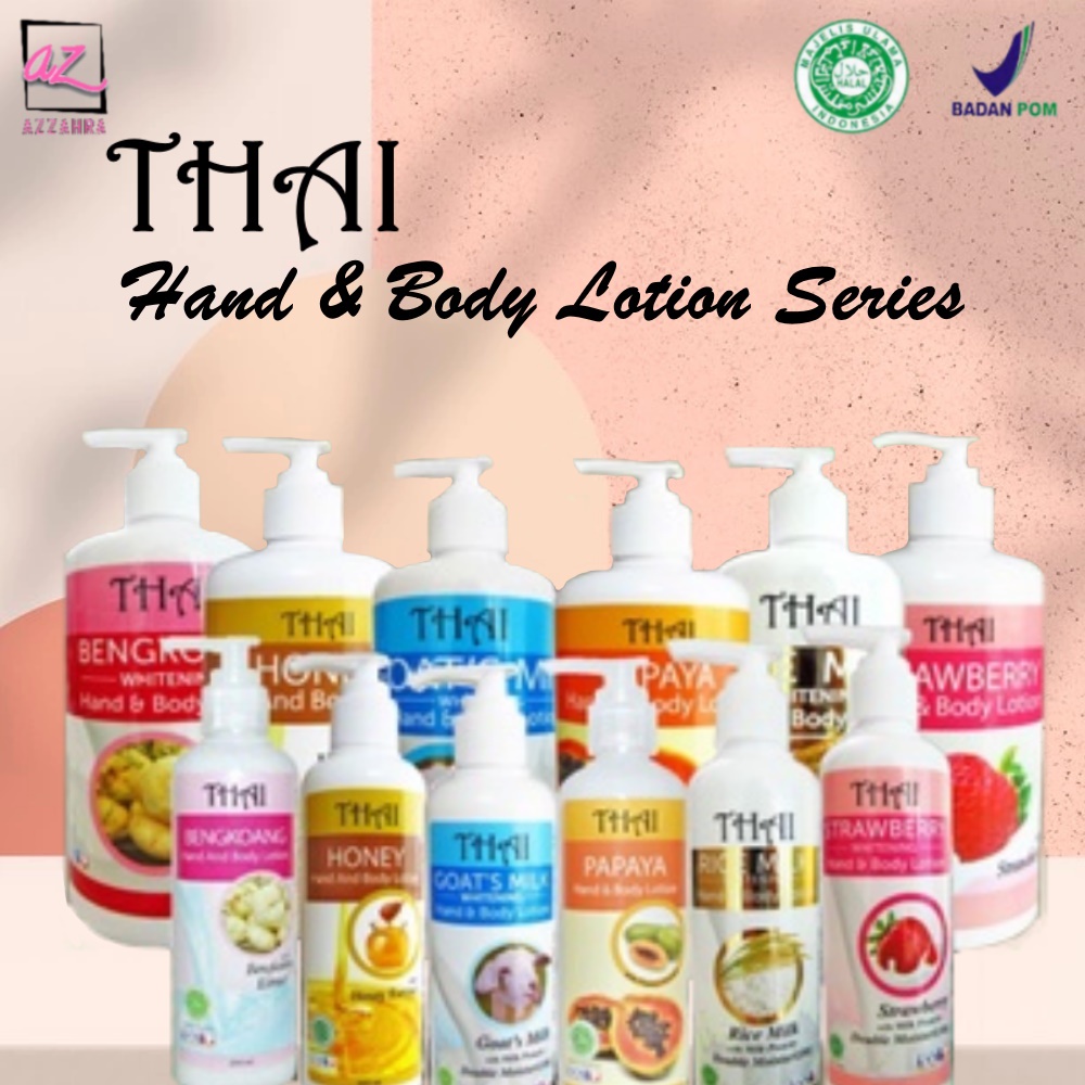 THAI Whitening Body Lotion (Bengkoang/Zaitun/Papaya/Kulit Manggis/Honey/Strawberry/Rice/Goats Milk) ORIGINAL BPOM