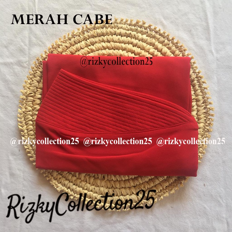 TERMURAH!! KHIMAR AWLIYA COLLECTION / SABRINA LASER ORI AWLIYA/ KHIMAR JILBAB ORI AWLIYA 2LAYER OVAL-Merahcabe